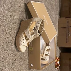 Michael Kors Damita Wedge, Color Canvas, Brand New in Box, Never Worn, size 6.5